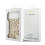 Guess iPhone 17 Pro Backcover hoesje - Magsafe - Leopard Glitter Edition - Bruin - Afbeelding 9