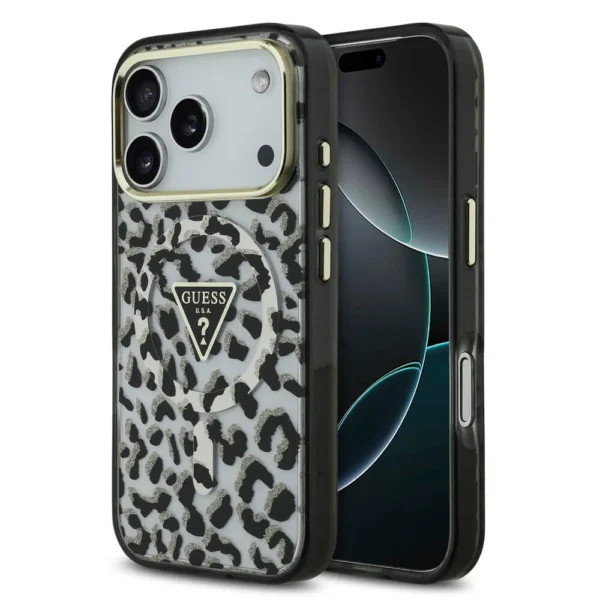 iPhone 17 Pro Leopard glitter MagSafe hoesje