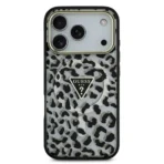 Guess iPhone 17 Pro Backcover hoesje - Magsafe - Leopard Glitter Edition - Zwart - Afbeelding 4