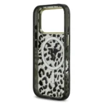 Guess iPhone 17 Pro Backcover hoesje - Magsafe - Leopard Glitter Edition - Zwart - Afbeelding 5