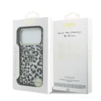 Guess iPhone 17 Pro Backcover hoesje - Magsafe - Leopard Glitter Edition - Zwart - Afbeelding 8