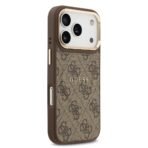 Guess iPhone 17 Pro Backcover hoesje - Magsafe PU Leather - 4G Classic Logo - Bruin - Image 2