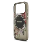 Guess iPhone 17 Pro Backcover hoesje - Magsafe - IML Flowers with Pearl Strap - Zwart - Afbeelding 7