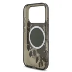Guess iPhone 17 Pro Backcover hoesje - Magsafe - IML Flowers with Pearl Strap - Zwart - Afbeelding 6
