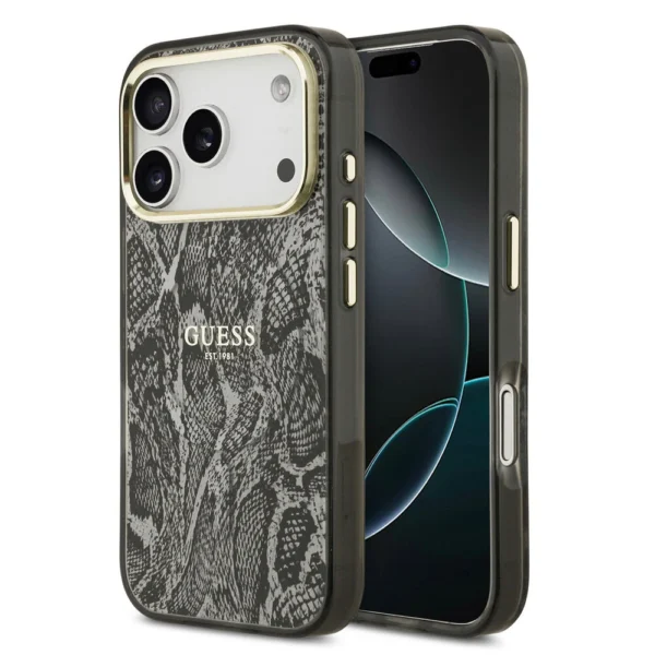 Guess iPhone 17 Pro MagSafe hoesje python zwart