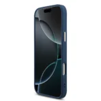 Guess iPhone 17 Pro Max Backcover hoesje - 4G - Big Metal Logo - Gold Edge - Blauw - Afbeelding 6
