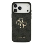 Guess iPhone 17 Pro Max Backcover hoesje - 4G - Big Metal Logo - Zwart - Afbeelding 3