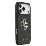 Guess iPhone 17 Pro Max Backcover hoesje - 4G - Big Metal Logo - Zwart - Afbeelding 2