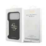 Guess iPhone 17 Pro Max Backcover hoesje - 4G - Big Metal Logo - Zwart - Afbeelding 8
