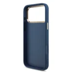 Guess iPhone 17 Pro Max Backcover hoesje - 4G - Big Metal Logo - Gold Edge - Blauw - Afbeelding 7