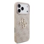 Guess iPhone 17 Pro Max Backcover hoesje - 4G - Big Metal Logo - Roze - Afbeelding 3