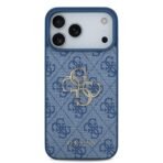 Guess iPhone 17 Pro Max Backcover hoesje - 4G - Big Metal Logo - Blauw - Image 3