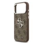Guess iPhone 17 Pro Max Backcover hoesje - 4G - Big Metal Logo - Silver Edge - Bruin - Image 5