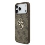 Guess iPhone 17 Pro Max Backcover hoesje - 4G - Big Metal Logo - Bruin - Afbeelding 4