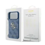 Guess iPhone 17 Pro Max Backcover hoesje - 4G - Big Metal Logo - Blauw - Image 9