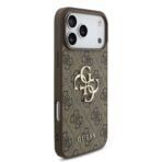 Guess iPhone 17 Pro Max Backcover hoesje - 4G - Big Metal Logo - Bruin - Afbeelding 2