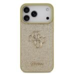 Guess iPhone 17 Pro Max Backcover hoesje - Big 4G - Fixed Glitter - Goud - Afbeelding 3