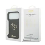 Guess iPhone 17 Pro Max Backcover hoesje - Big 4G - Fixed Glitter - Zwart - Afbeelding 8