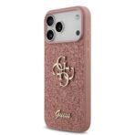 vGuess iPhone 17 Pro Max Backcover hoesje - Big 4G - Fixed Glitter - Roze - Image 4
