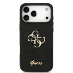 Guess iPhone 17 Pro Max Backcover hoesje - Big 4G - Fixed Glitter - Zwart - Afbeelding 2
