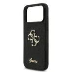 Guess iPhone 17 Pro Max Backcover hoesje - Big 4G - Fixed Glitter - Zwart - Afbeelding 6