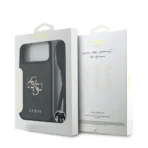 Guess iPhone 17 Pro Max Backcover hoesje - Crossbody 4G Big Logo - Cord Strap - Zwart - Afbeelding 7