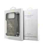 Guess iPhone 17 Pro Max Backcover hoesje - Crossbody 4G Big Logo - Cord Strap - Bruin - Afbeelding 8