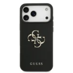Guess iPhone 17 Pro Max Backcover hoesje - Grained - Big 4G Logo - Zwart - Image 3