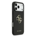 Guess iPhone 17 Pro Max Backcover hoesje - Grained - Big 4G Logo - Zwart - Image 2
