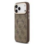 Guess iPhone 17 Pro Max Backcover hoesje - Magsafe PU Leather - 4G Classic Logo - Bruin - Image 4