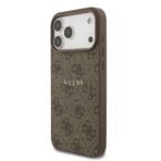 Guess iPhone 17 Pro Max Backcover hoesje - Magsafe PU Leather - 4G Classic Logo - Bruin - Afbeelding 3