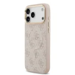 Guess iPhone 17 Pro Max Backcover hoesje - Magsafe PU Leather - 4G Classic Logo - Roze - Afbeelding 4