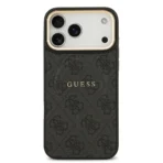 Guess iPhone 17 Pro Max Backcover hoesje - Magsafe PU Leather - 4G Classic Logo - Zwart - Afbeelding 3