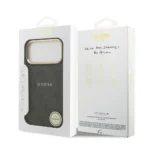 Guess iPhone 17 Pro Max Backcover hoesje - Magsafe PU Leather - 4G Classic Logo - Zwart - Afbeelding 8