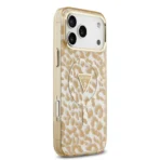 Guess iPhone 17 Pro Max Backcover hoesje - Magsafe - Leopard Glitter Edition - Bruin - Afbeelding 2