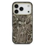 Guess iPhone 17 Pro Max Backcover hoesje - Magsafe - Python Pattern - Bruin - Afbeelding 2