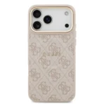 Guess iPhone 17 Pro Max Backcover hoesje - Magsafe PU Leather - 4G Classic Logo - Roze - Afbeelding 3