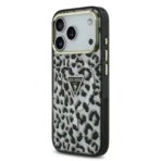 Guess iPhone 17 Pro Max Backcover hoesje - Magsafe - Leopard Glitter Edition - Zwart - Afbeelding 3