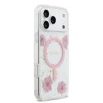 Guess iPhone 17 Pro Max Backcover hoesje - Magsafe - Resin Flowers Design - Roze - Image 2
