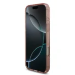 Guess iPhone 17 Pro Max Backcover hoesje - Magsafe - IML Flowers with Pearl Strap - Roze - Afbeelding 5