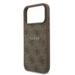 Guess iPhone 17 Pro Max Backcover hoesje - Magsafe PU Leather - 4G Classic Logo - Bruin - Afbeelding 7