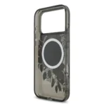 Guess iPhone 17 Pro Max Backcover hoesje - Magsafe - IML Flowers with Pearl Strap - Zwart - Afbeelding 7