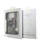 Guess iPhone 17 Pro Max Backcover hoesje - Magsafe - IML Flowers with Pearl Strap - Zwart - Afbeelding 9