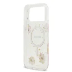 Guess iPhone 17 Pro Max Backcover hoesje - Magsafe - Resin Flowers Design - Roze - Image 6
