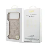 Guess iPhone 17 Pro Max Backcover hoesje - Magsafe PU Leather - 4G Classic Logo - Roze - Afbeelding 8