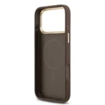 Guess iPhone 17 Pro Max Backcover hoesje - Magsafe PU Leather - 4G Classic Logo - Bruin - Image 5