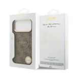 Guess iPhone 17 Pro Max Backcover hoesje - Magsafe PU Leather - 4G Classic Logo - Bruin - Image 8