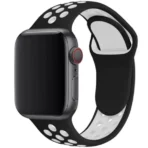 Sportband – Apple Watch Bandje 38/40/41 mm Zwart Wit