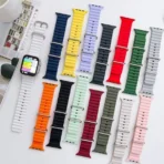 Horloge Bandje Geschikt voor Apple Watch- Ocean Sportband 42/44/ 45/49 mm iWatch Paars Kleur