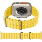 Horloge Bandje Geschikt voor Apple Watch- Ocean Sportband-iWatch 42/44/ 45/49 mm Geel Kleur - Image 2